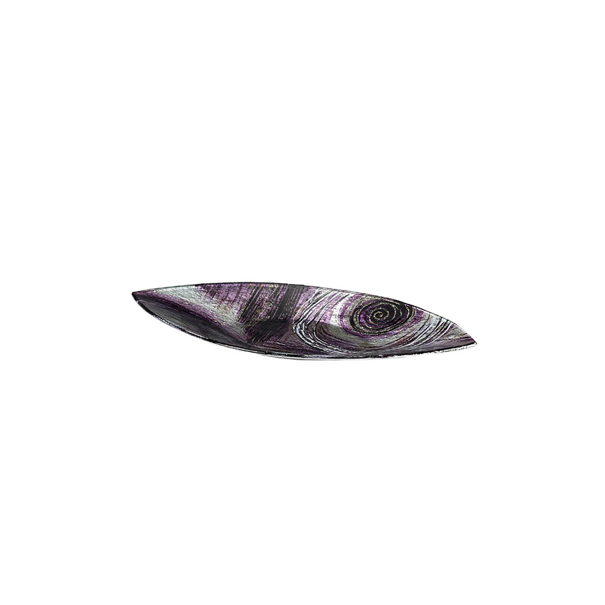 IL70352  Elvira Glass Art Boat Platter Small